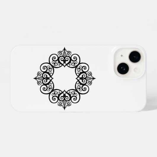Vintage Ornamental Frame iPhone Hoesje (Achterkant horizontaal)