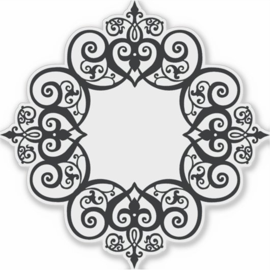 Vintage Ornamental Frame Sticker (Voorkant)