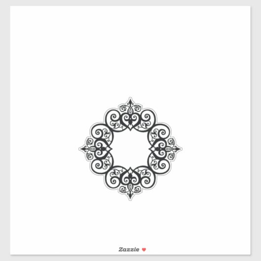 Vintage Ornamental Frame Sticker (Vel)