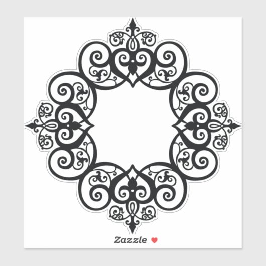 Vintage Ornamental Frame Sticker (Vel)