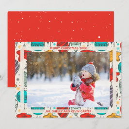 Vintage Ornamenten Feestdagenkaart