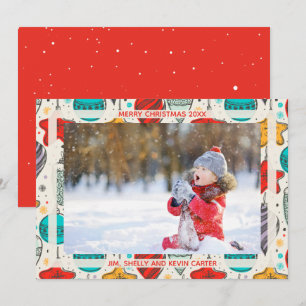 Vintage Ornamenten Feestdagenkaart