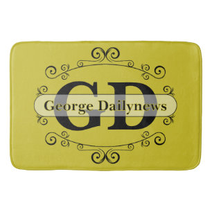 Vintage Ornamenten Label - Spiralen 1 Badmat
