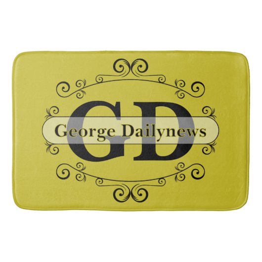Vintage Ornamenten Label - Spiralen 1 Badmat (Voorkant)