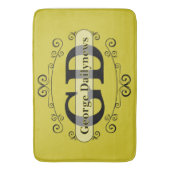 Vintage Ornamenten Label - Spiralen 1 Badmat (Voorkant Verticaal)