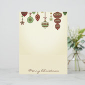 Vintage Ornamenten Prettig Kerstfeest (Staand voorkant)