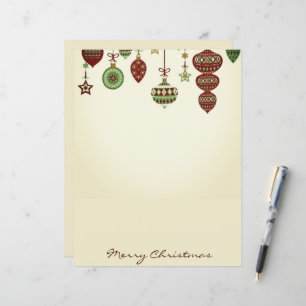 Vintage Ornamenten Prettig Kerstfeest