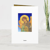 Vintage Orthodoxe ikoon, engel Gabriel Feestdagen Kaart (Achterkant)
