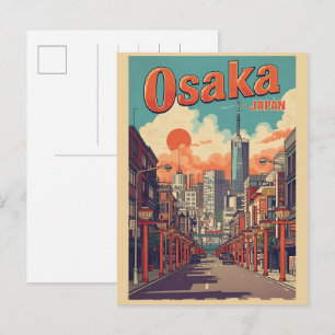 Vintage OSAKA japan eiland Honshu cadeaus Briefkaart