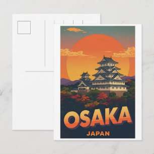 Vintage OSAKA japan eiland Honshu cadeaus Briefkaart