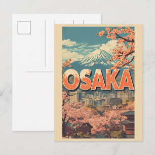 Vintage OSAKA japan eiland Honshu cadeaus Briefkaart