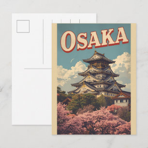 Vintage OSAKA japan eiland Honshu cadeaus Briefkaart