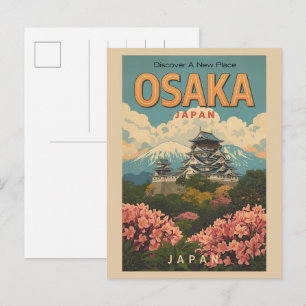 Vintage OSAKA japan eiland Honshu cadeaus Briefkaart