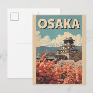 Vintage OSAKA japan eiland Honshu cadeaus Briefkaart