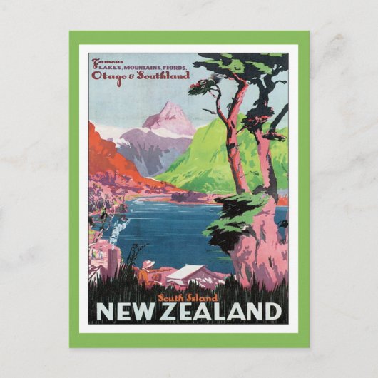 Vintage Otago Nieuw-Zeeland Briefkaart (Voorkant)