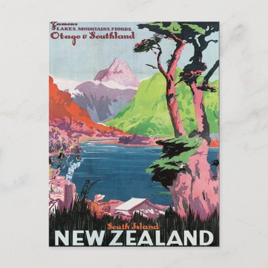 Vintage Otago Nieuw-Zeeland Briefkaart (Voorkant)