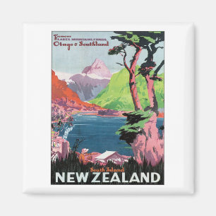 Vintage Otago Nieuw-Zeeland Magneet
