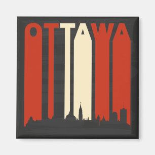 Vintage Ottawa Cityscape Magneet