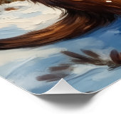 Vintage Otter met Kerstkrans van Frozen Perfect Poster (Hoek)