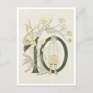 Vintage Ottilia Adelborg Bloem nummer - 10 Briefkaart