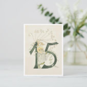 Vintage Ottilia Adelborg Bloem nummer - 15 Briefkaart (Staand voorkant)