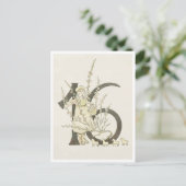 Vintage Ottilia Adelborg Bloem nummer - 16 Briefkaart (Staand voorkant)