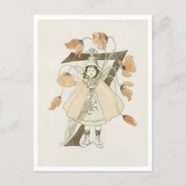 Vintage Ottilia Adelborg Bloem nummer 7 Briefkaart