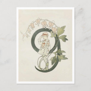 Vintage Ottilia Adelborg Bloem nummer - 9 Briefkaart