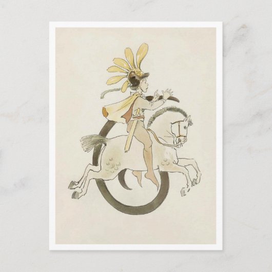 Vintage Ottilia Adelborg Bloemen Nummer - 6 Briefkaart (Voorkant)