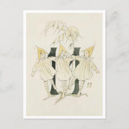 Vintage Ottilia Adelborg Bloemennummer - 11 Briefkaart