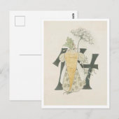 Vintage Ottilia Adelborg Bloemennummer - 14 Briefkaart (Voorkant / Achterkant)