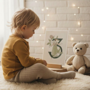 Vintage Ottilia Adelborg Bloemennummer - 3 Briefkaart