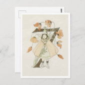 Vintage Ottilia Adelborg Bloemennummer - 7 Briefkaart (Voorkant / Achterkant)