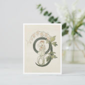 Vintage Ottilia Adelborg Bloemnummer - 9 Briefkaart (Staand voorkant)