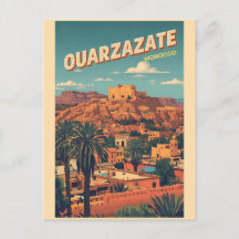 Vintage Ouarzazate stad kasbah Sahara woestijn Mar