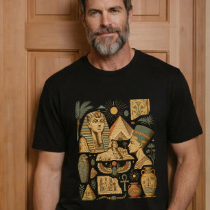 Vintage Oud Egypte Erfgoed Caïro Digitale Kunst T-shirt