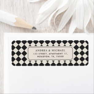 Vintage Oud Geld Preppy Huwelijks Retouradres Etiket