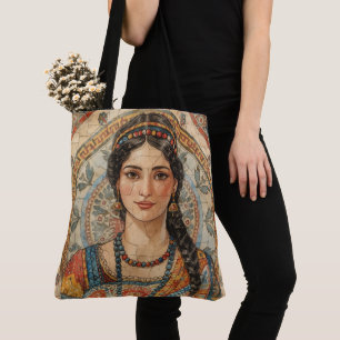 Vintage, Oud-Griekenland Vrouwen Stijl, Mozaïek, A Tote Bag