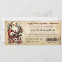 Vintage Oude Papier Grunge Kerstcadeau Coupon