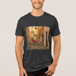Vintage, Oude Stad, Antieke Auto, Antieke Stijl  Tri-Blend Shirt