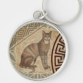 Vintage, Oude Stijl, Kat Kunst, Antiek Sleutelhanger (Voorkant)
