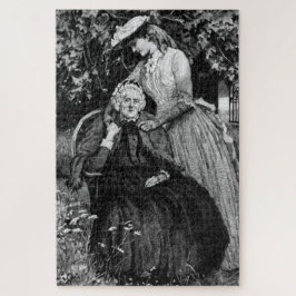 Vintage Oudere moeder dochter kleindochter LG Legpuzzel