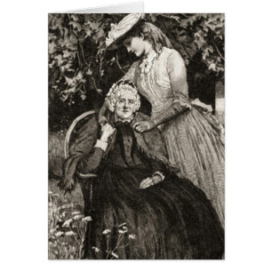 Vintage Oudere moeder en dochter