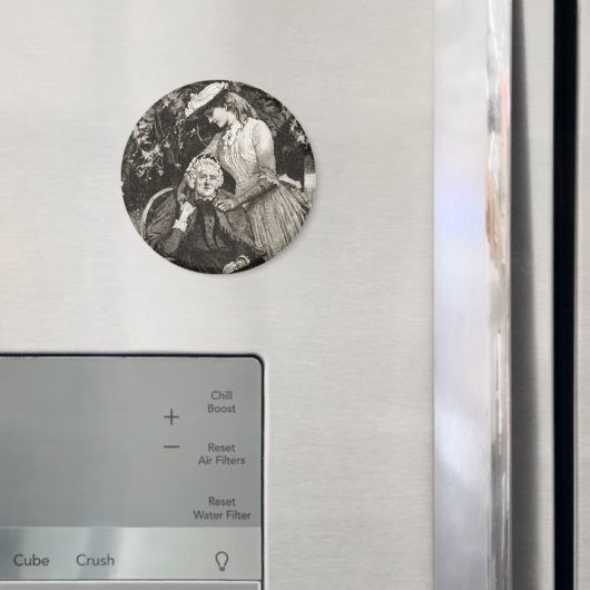 Vintage Oudere moeder en dochter Magneet (Insitu (Koelkast))