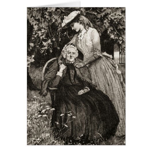 Vintage Oudere Moederdag Kaart (Voorkant)