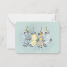 Vintage Oudmodische Kerstmuts Notitiekaart Notitiekaartje