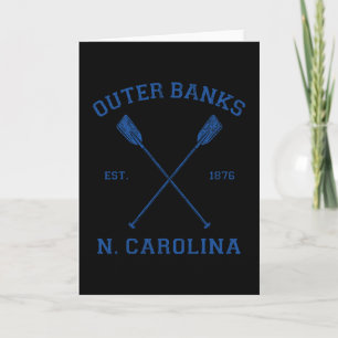 Vintage Outer Banks Noord-Carolina Vakantie Kaart