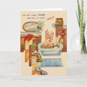 Vintage over de waterdag in de heuvel kaart