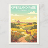 Vintage Overland Park Kansas Briefkaart (Voorkant)