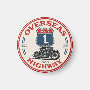 vintage Overseas Highway florida keys weg geschenk Magneet